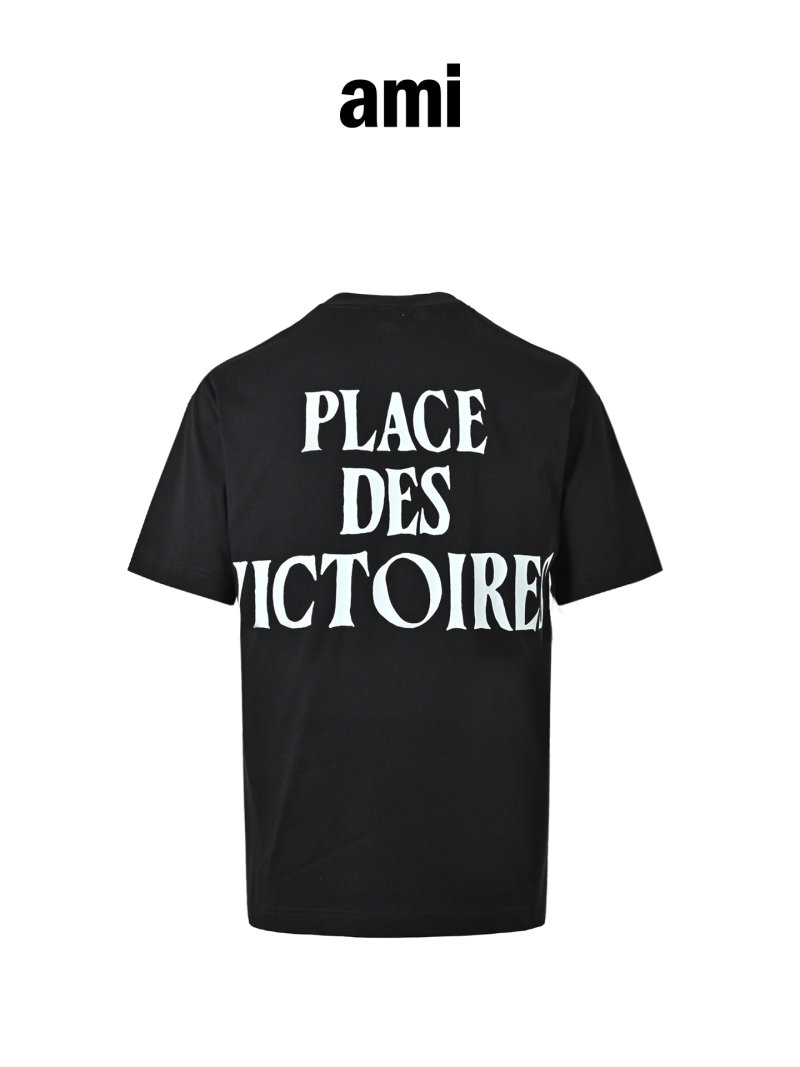 Ami Paris Place des Victoires Black T-Shirt view
