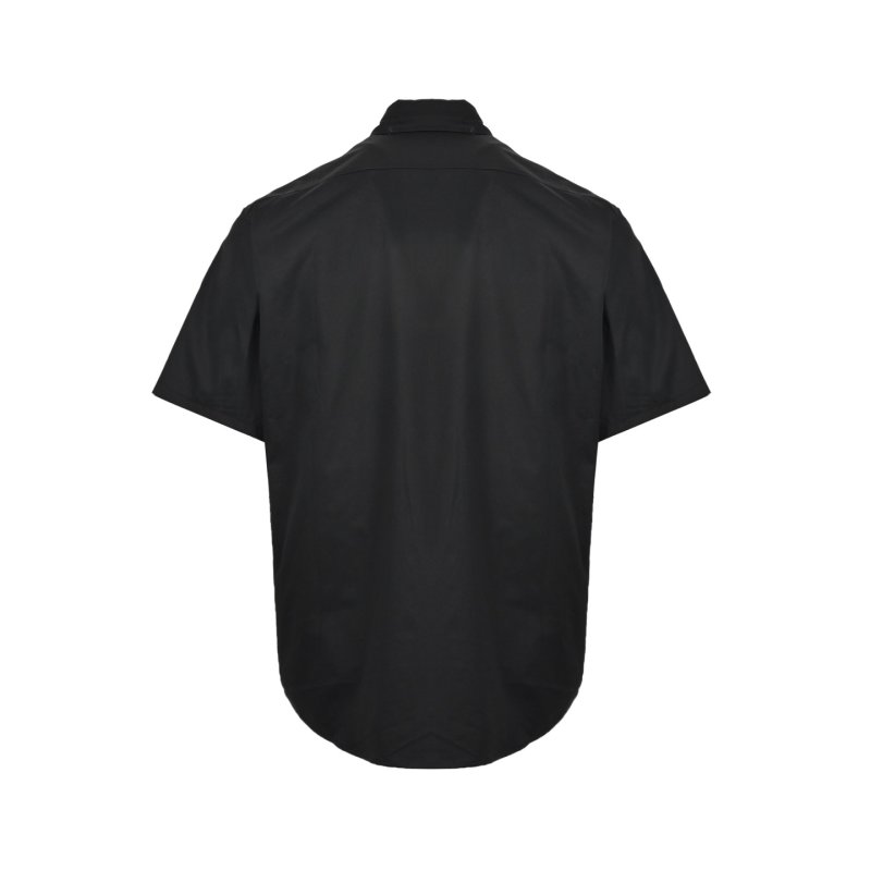 Black Utility Overshirt with Dual Chest Pockets view