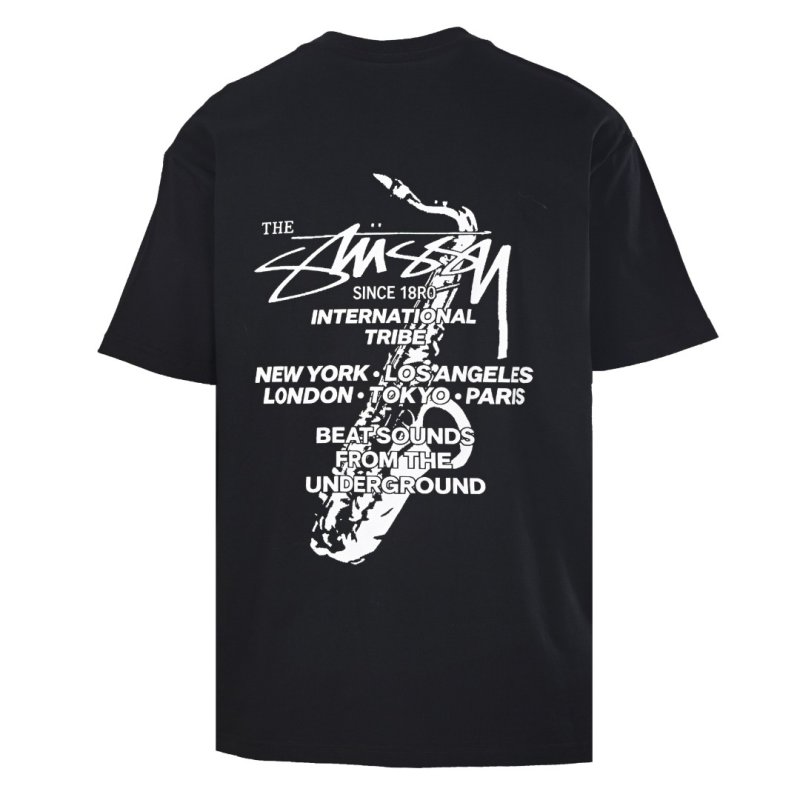 Stüssy Black Since 1980 International Tribes T-Shirt view