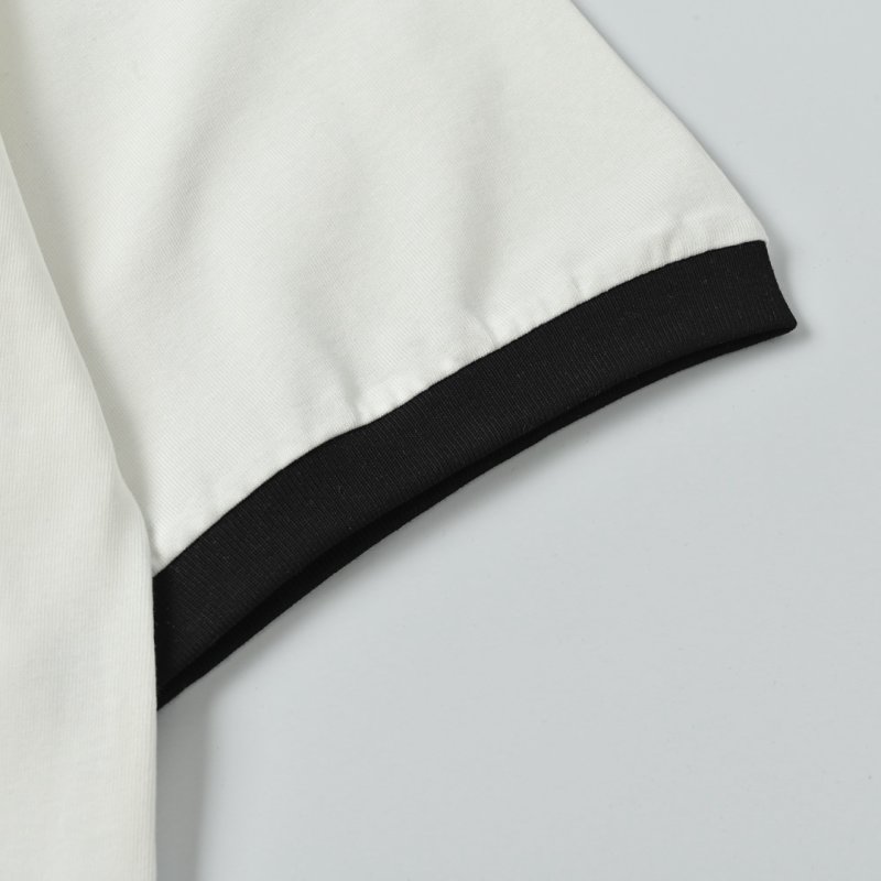 Miu Miu 24SS Embroidered Logo Contrast T-Shirt Cream view