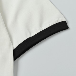 Miu Miu 24SS Embroidered Logo Contrast T-Shirt Cream view 8