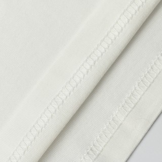 Miu Miu 24SS Embroidered Logo Contrast T-Shirt Cream view 10