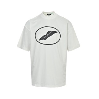 White Short Sleeve T-Shirt with Black Graphic Print view 7