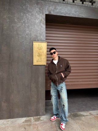 Chrome Hearts Cross Distressed Light Blue Denim Jeans view 2