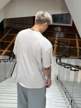 Oversized White Graphic Print T-Shirt view 9