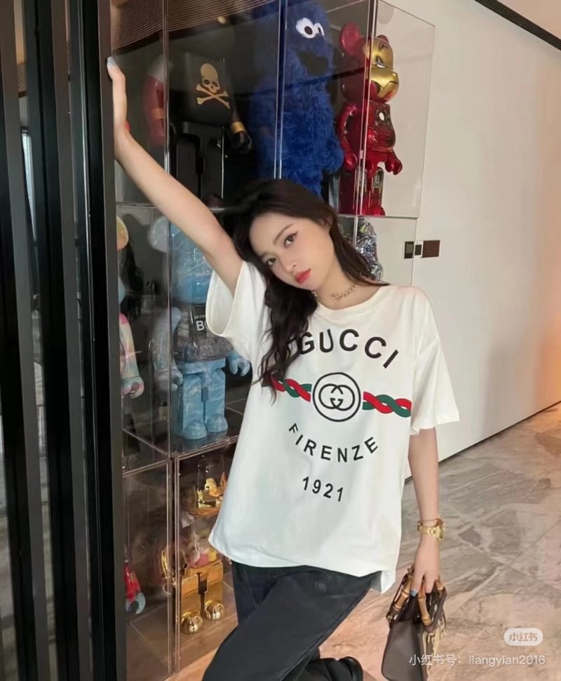 Gucci Firenze 1921 Logo White T-Shirt view