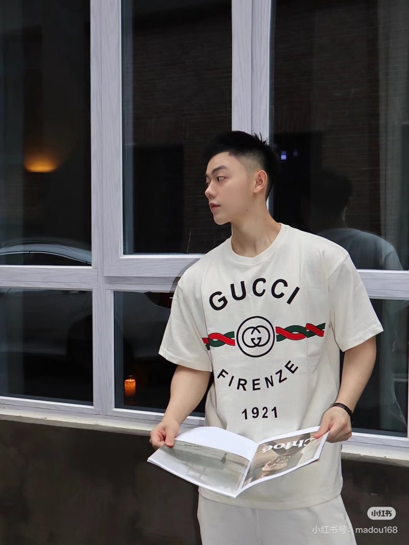 Gucci Firenze 1921 Logo White T-Shirt view