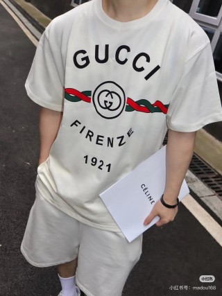Gucci Firenze 1921 Logo White T-Shirt view 6