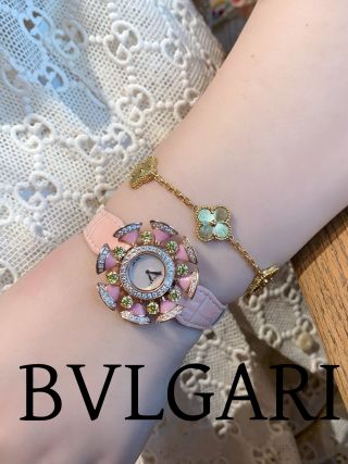 Bulgari Divas' Dream Rose Gold Amethyst Diamond Watch view 3