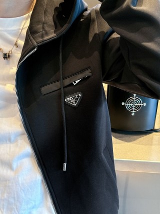 Stone Island Black Hooded Zip Jacket view 4