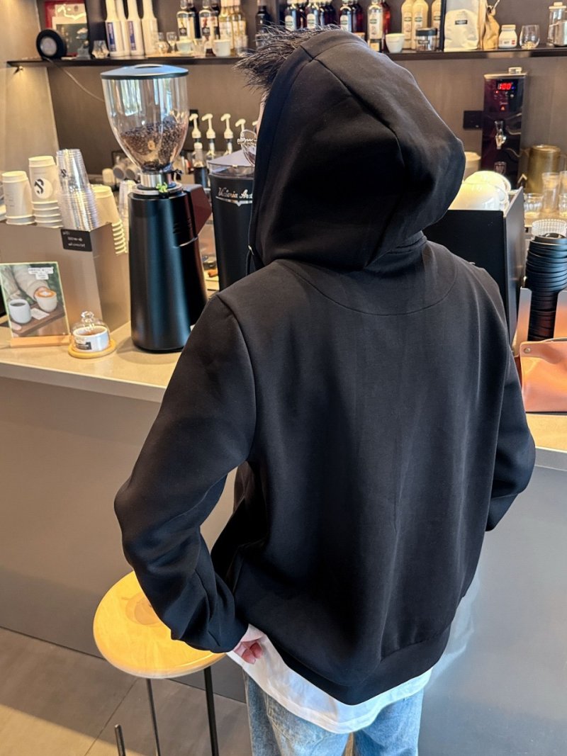 Stone Island Black Hooded Zip Jacket view