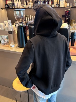 Stone Island Black Hooded Zip Jacket view 5