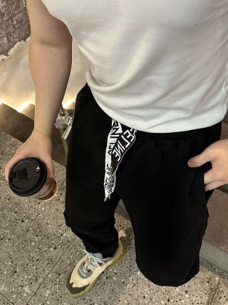 Black Tape Logo Shorts