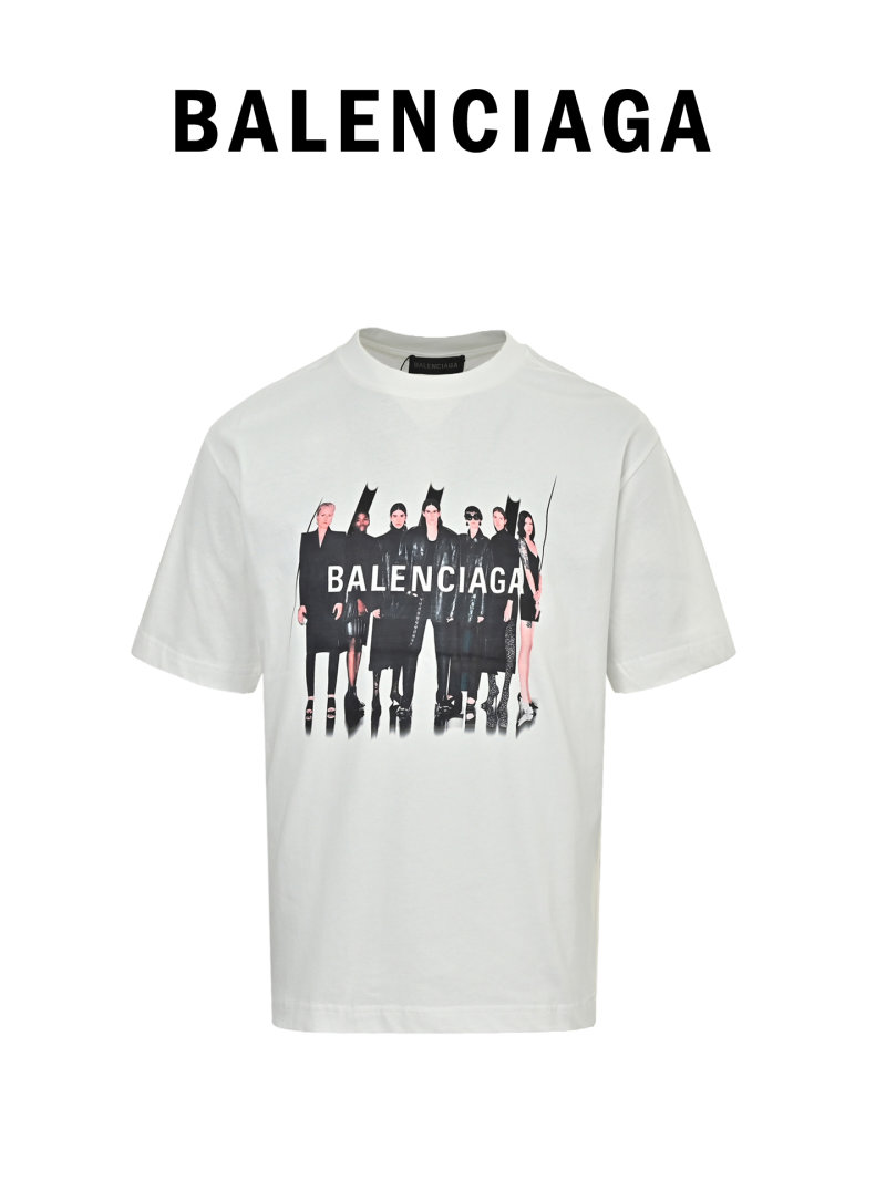 Balenciaga Group Photo White T-Shirt view