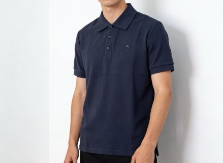Burberry Navy Polo Shirt view 3
