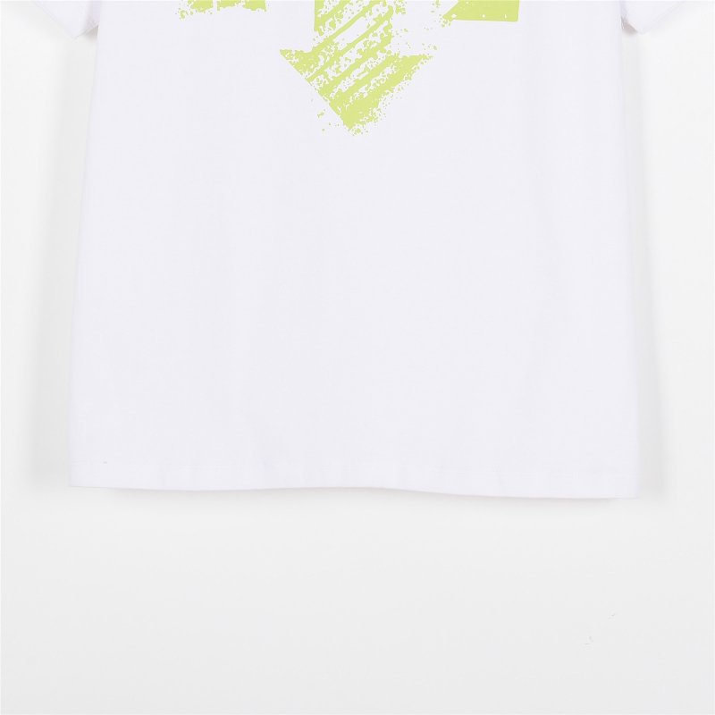 Off-White Green Arrow Graphic White T-Shirt view
