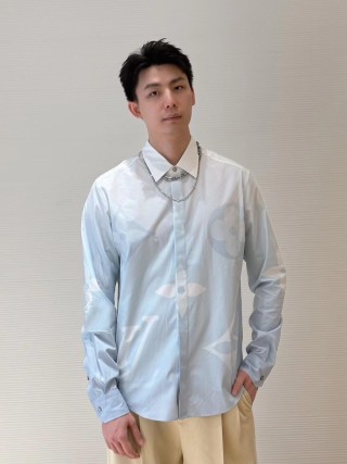 White Oversized Long Sleeve Button-Up Shirt view 2