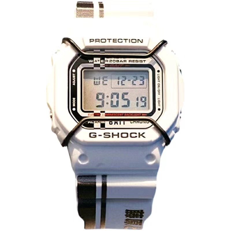 Casio G-Shock DW5600 Initial D Square Digital Watch White view