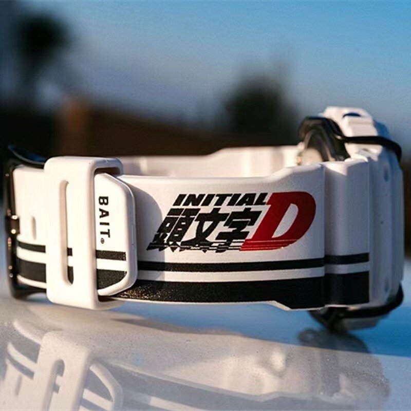 Casio G-Shock DW5600 Initial D Square Digital Watch White view
