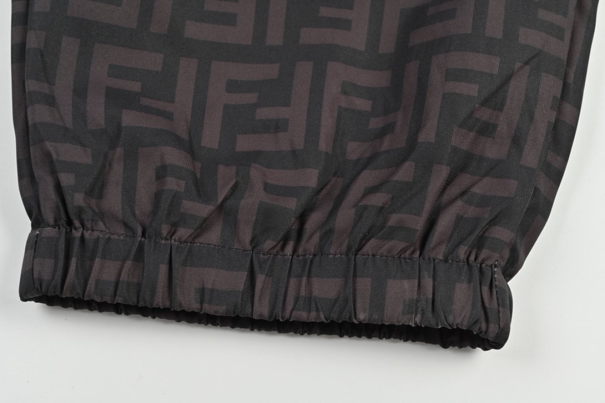 Fendi FF Monogram Brown Wide-Leg Pants view