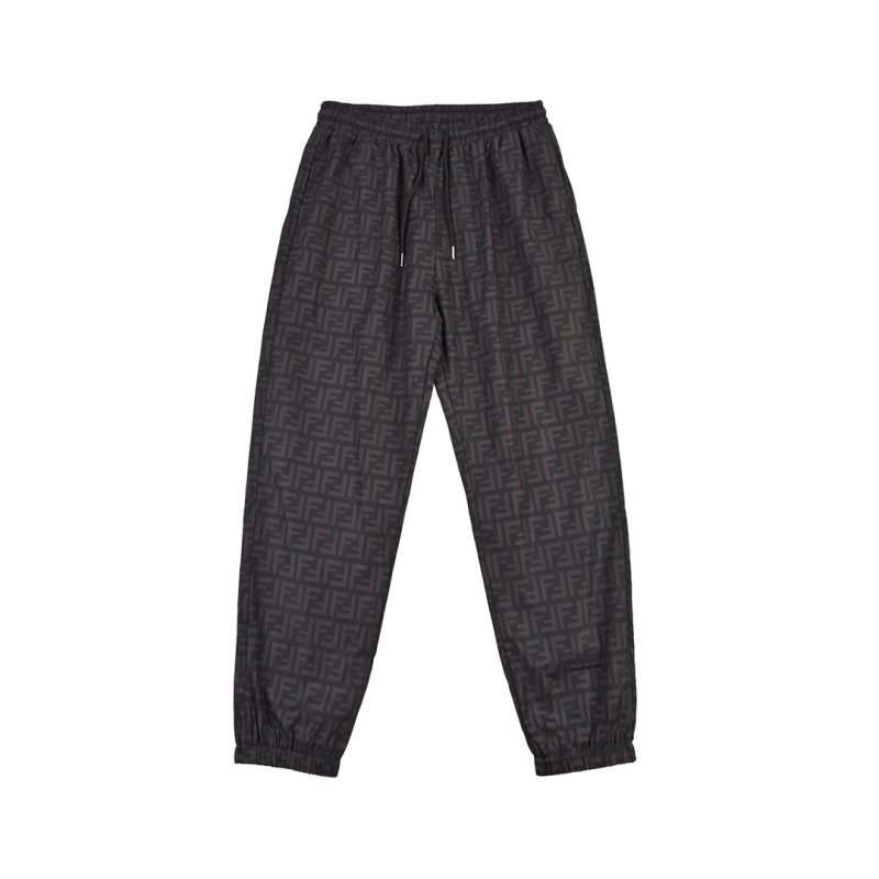 Fendi FF Monogram Brown Wide-Leg Pants view