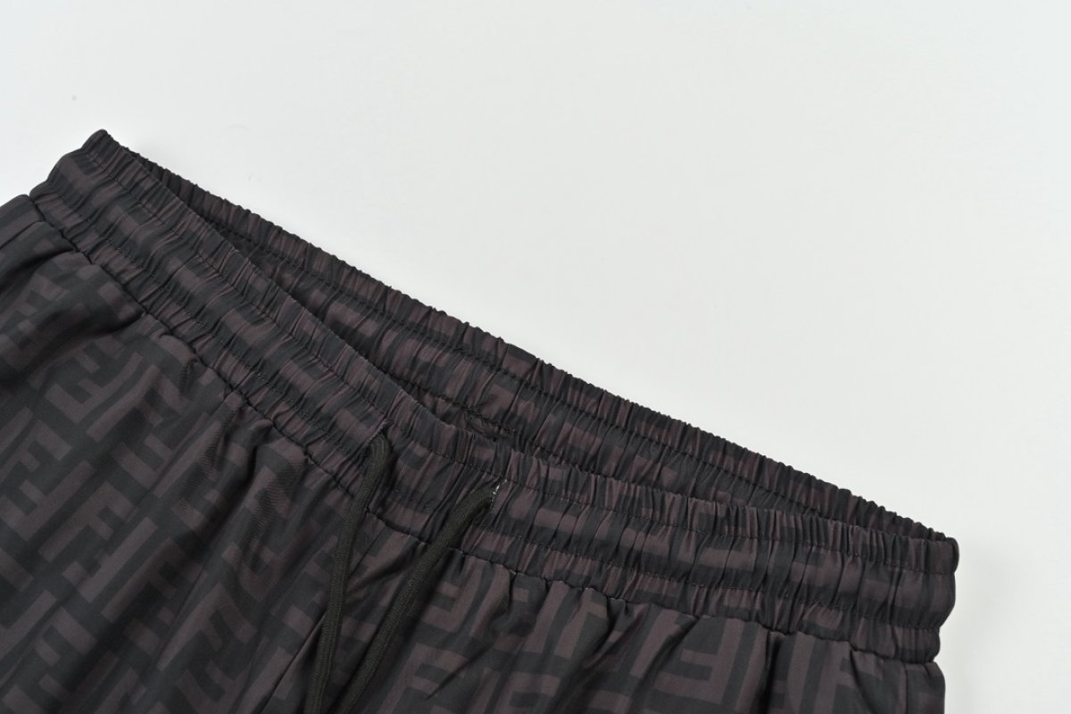Fendi FF Monogram Brown Wide-Leg Pants view