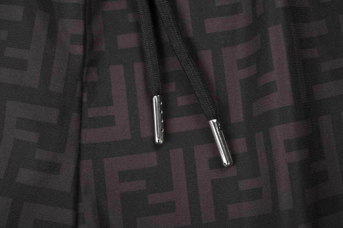 Fendi FF Monogram Brown Wide-Leg Pants view