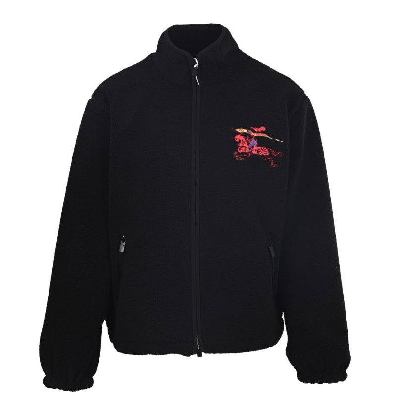 Burberry Black Wool Blend Blazer with Embroidered Detail view