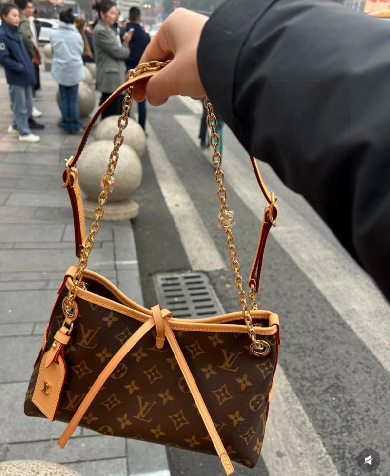Louis Vuitton Monogram Canvas Shoulder Bag Brown view