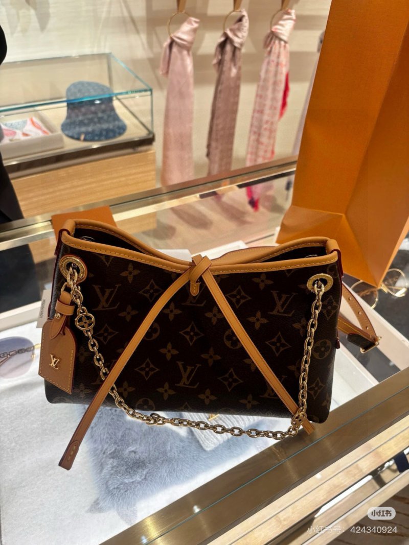 Louis Vuitton Monogram Canvas Shoulder Bag Brown view