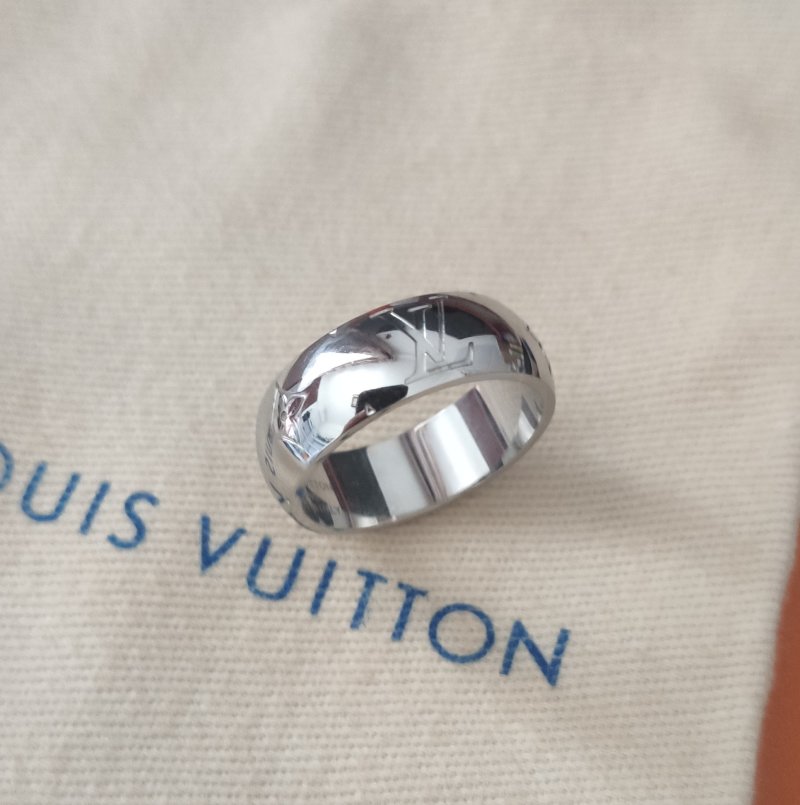 Louis Vuitton Spherical Logo Ring Silver view