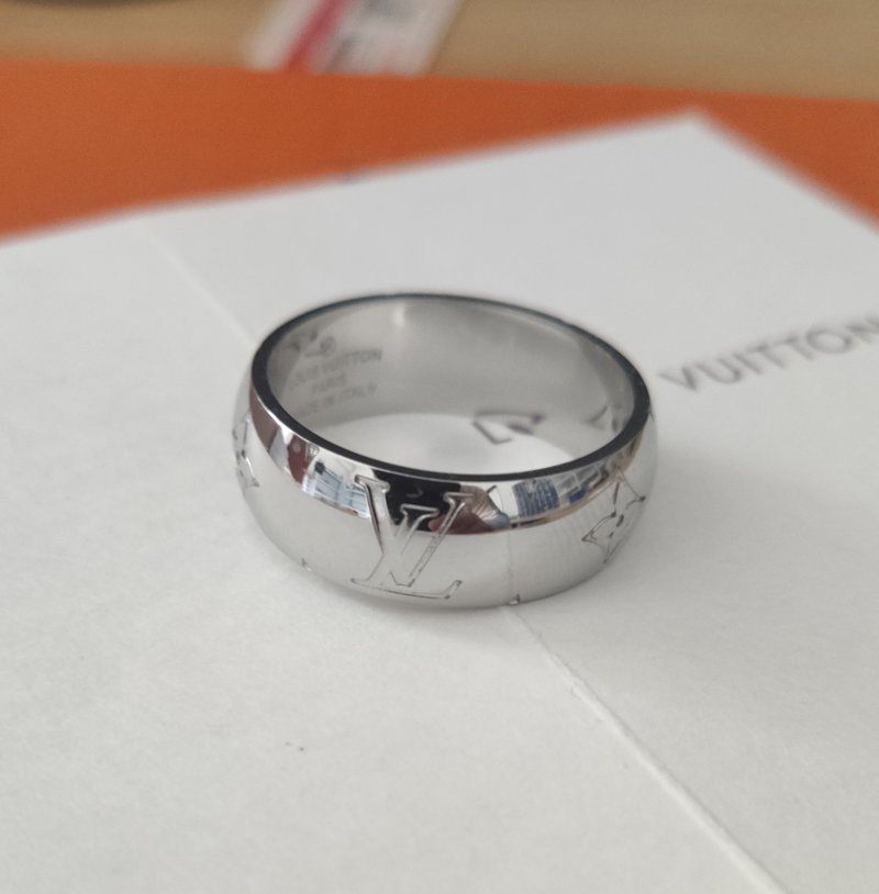 Louis Vuitton Spherical Logo Ring Silver view