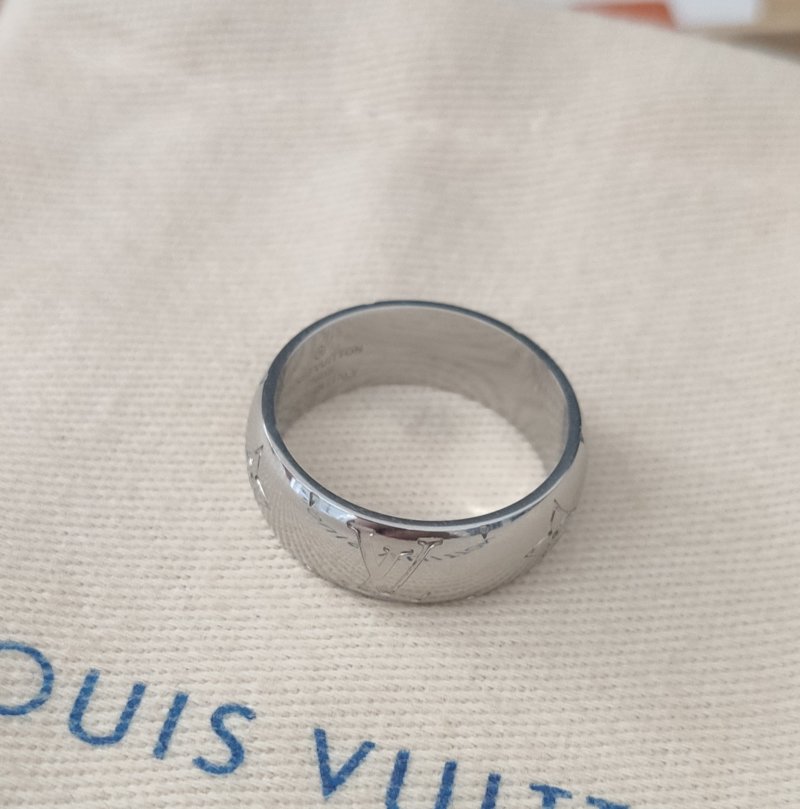 Louis Vuitton Spherical Logo Ring Silver view