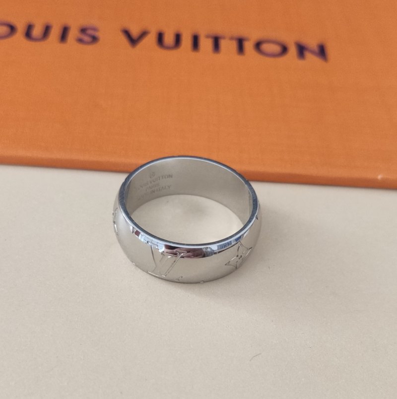 Louis Vuitton Spherical Logo Ring Silver view