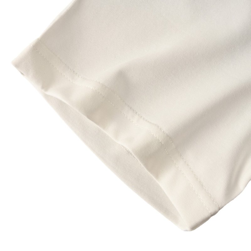 White Crew Neck T-Shirt with Gold Chain Embroidered Graphic view