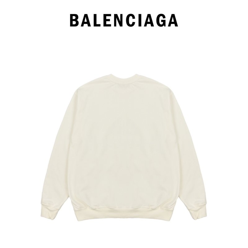 Balenciaga BB Logo White Crewneck Sweatshirt view