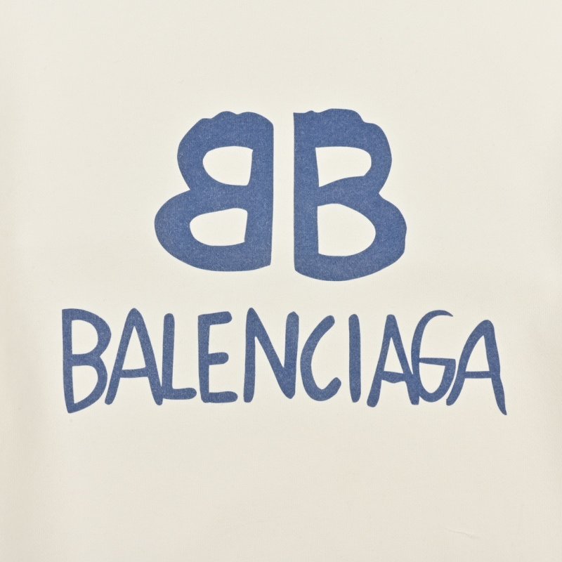 Balenciaga BB Logo White Crewneck Sweatshirt view