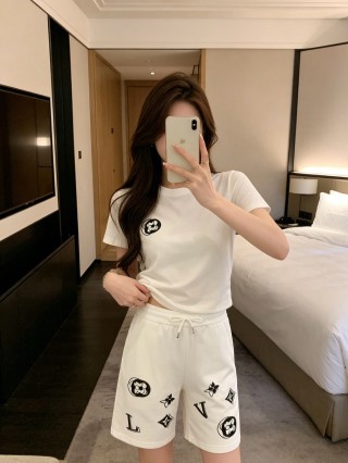Louis Vuitton Monogram Cream Shorts view 2