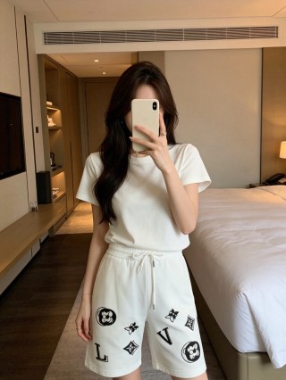 Louis Vuitton Monogram Cream Shorts view 5