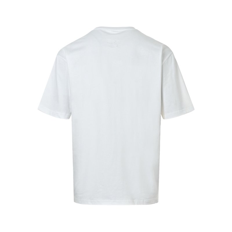 White T-Shirt with Money Wing Chest Graphic Print view