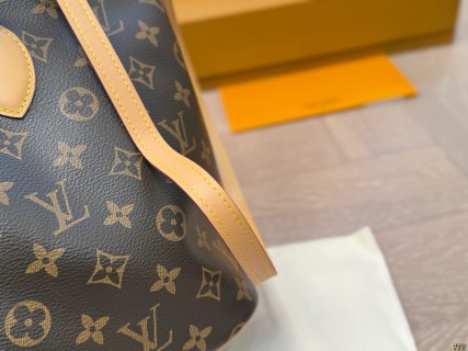 Louis Vuitton Monogram Canvas Tote Bag - Brown view 3