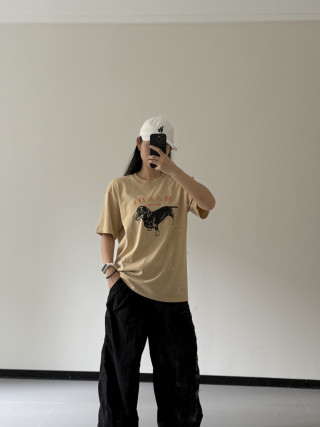 Beige Graphic Dachshund Short Sleeve T-Shirt
