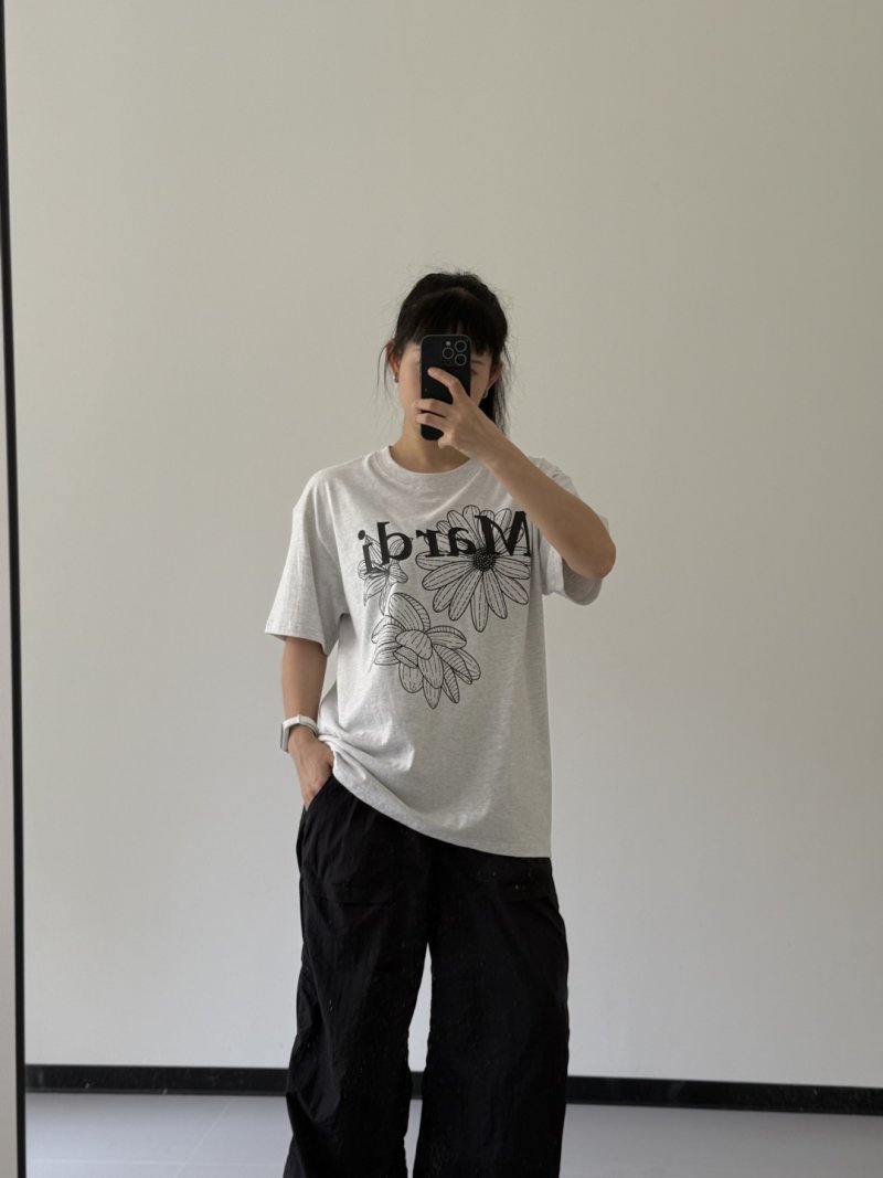 Margiela Dachshund Dog Graphic White T-Shirt view