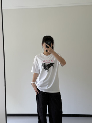 Beige Graphic Dachshund Short Sleeve T-Shirt view 6