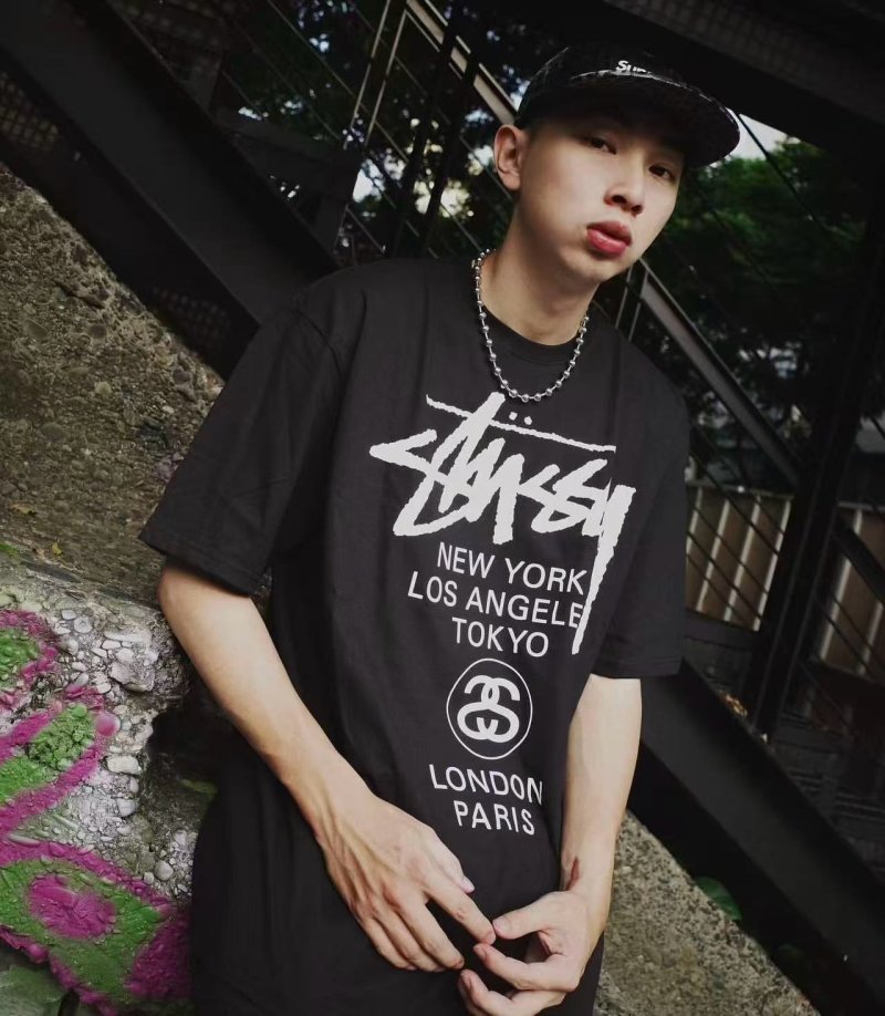 Stüssy Black Graphic Print Short Sleeve T-Shirt view