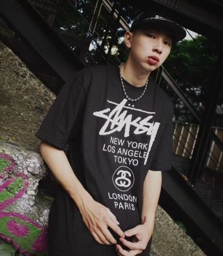 Stüssy Black Graphic Print Short Sleeve T-Shirt view 4