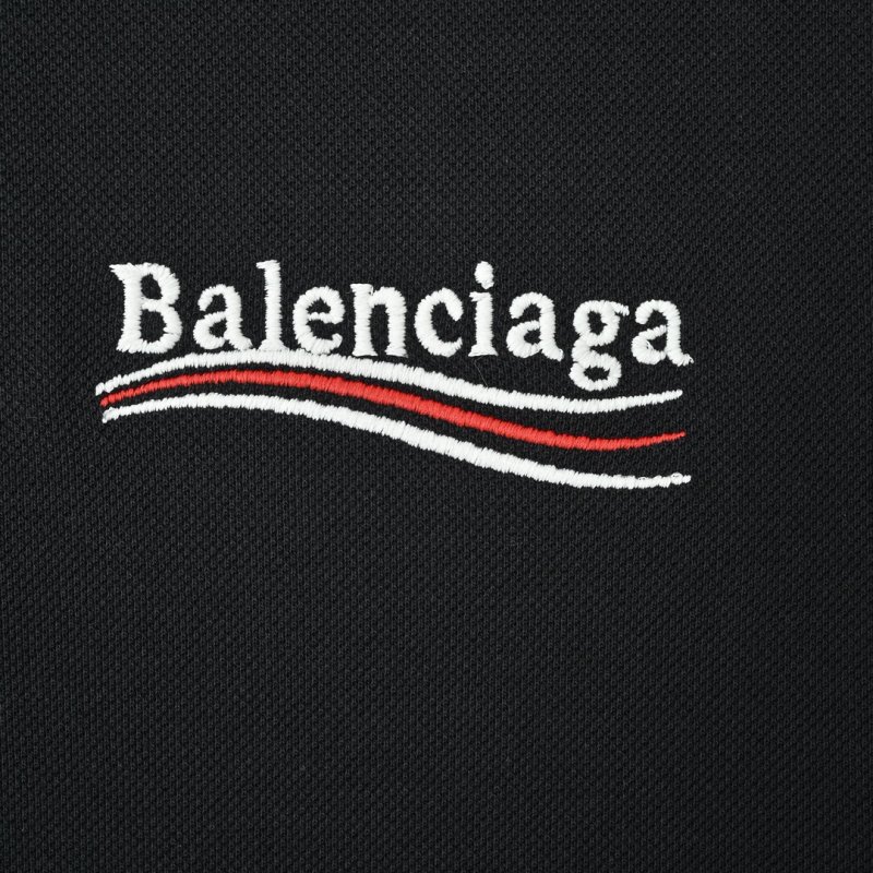 Balenciaga Black Logo Stripe Short Sleeve T-Shirt view