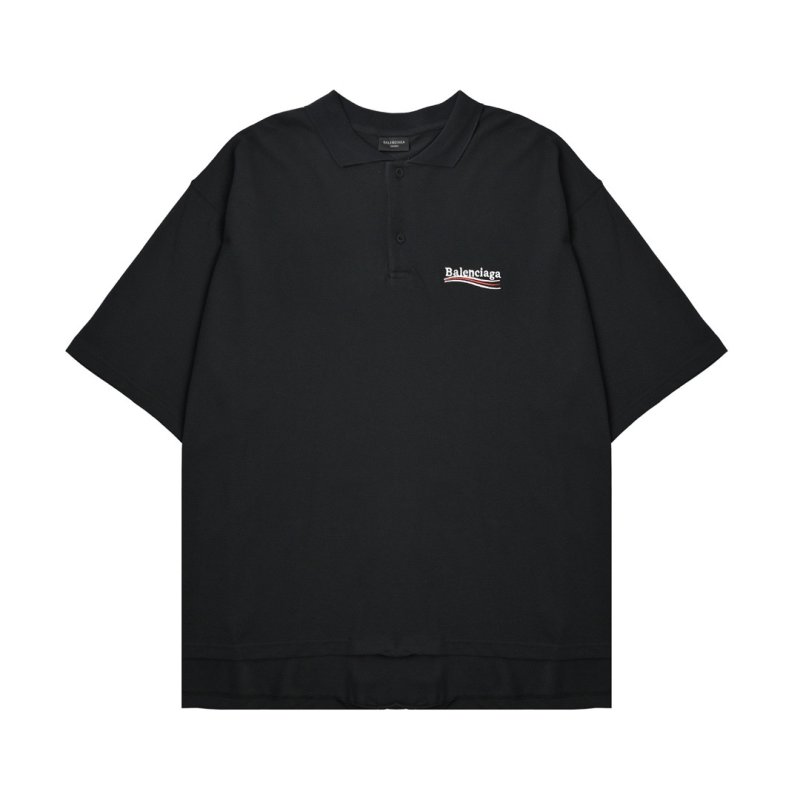 Balenciaga Black Logo Stripe Short Sleeve T-Shirt view