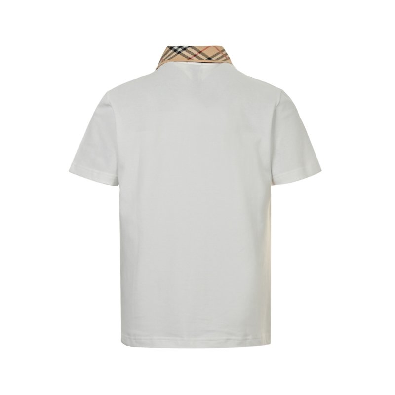 White Crew Neck T-Shirt with Black Logo Patch view