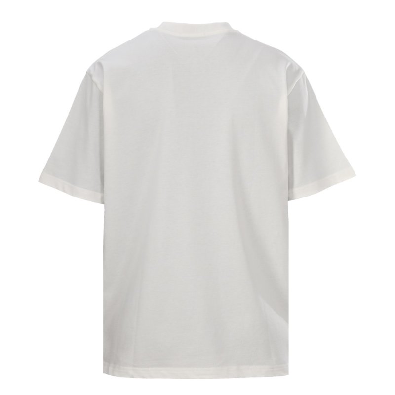 White Graphic Short Sleeve T-Shirt with Ornate Logo Print view